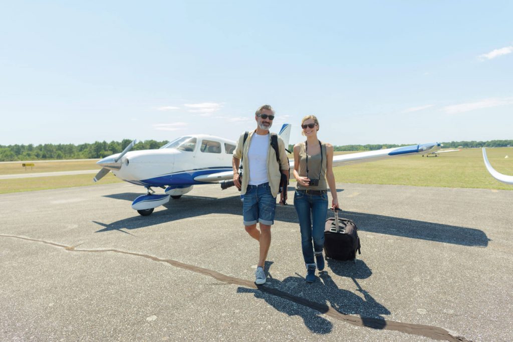 Man and woman talking about biological age