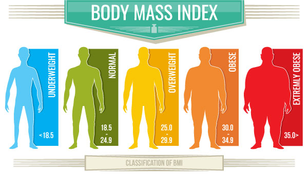 Body mass index medical infographic chart