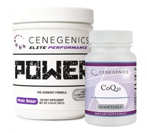 Cenegenics Elite Performance Power is a supplement used as a pre-workout to boost energy, Cenegenics CoQ10 is a vitamin-like compound that can be used to boost energy