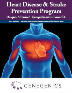 Heart Disease & Stroke Prevention Program banner from Cenegenics