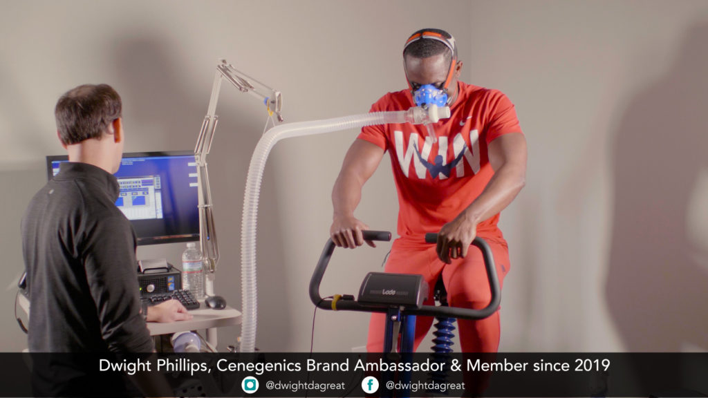 Dwight on VO2 machine, experiencing the benefits of VO2 